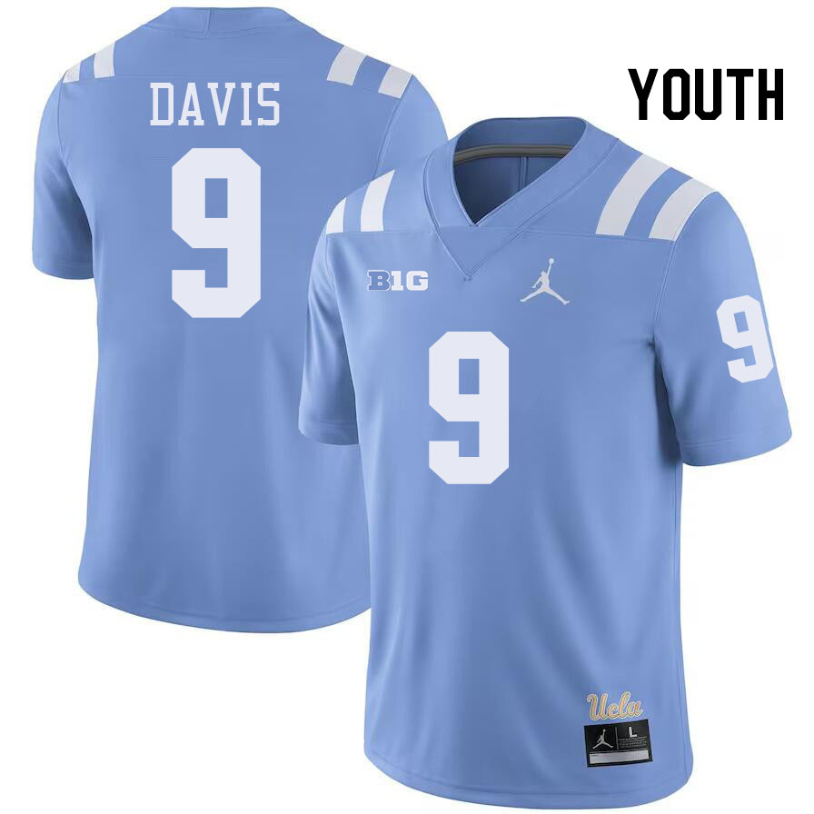 Youth #9 Dermaricus Davis UCLA Bruins College Football Jerseys Stitched-Power Blue